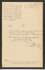 k.k. naturhistorisches Hofmuseum, Intendanzakten 1885-1896 (Hauer), Aktenzahl Z.2/1893, Seite 1